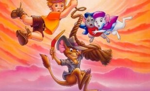 Poster for the movie "The Rescuers Down Under"