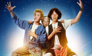 Poster for the movie "Bill & Ted's Excellent Adventure"