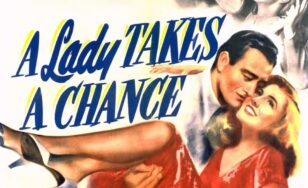 Poster for the movie "A Lady Takes a Chance"