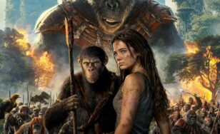 Poster for the movie "Kingdom of the Planet of the Apes"
